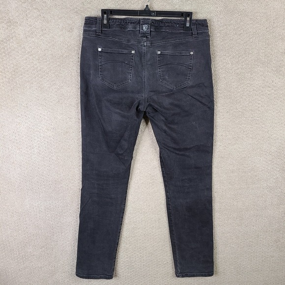 Kuhl Thermik Jeans Women 12 Black Slim Mid Rise Drawstring Denim Stretch Outdoor - Picture 3 of 15
